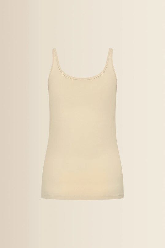Jersey singlet met ronde hals