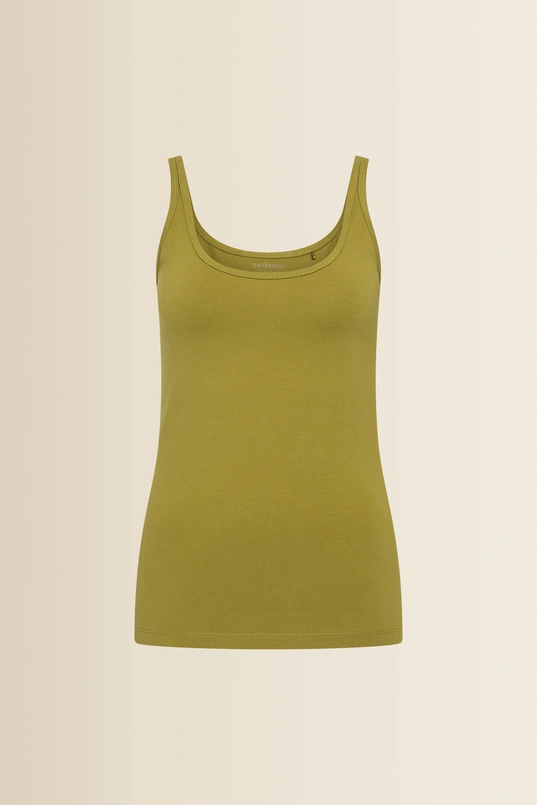 Jersey singlet met ronde hals
