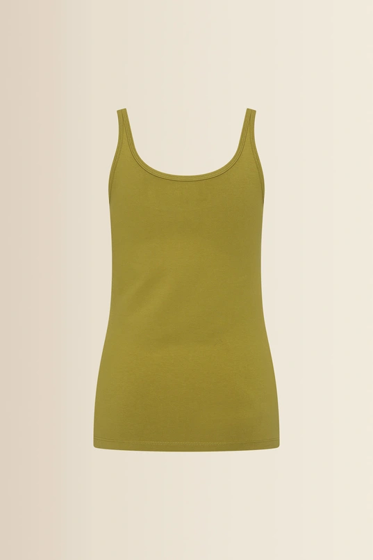 Jersey singlet met ronde hals