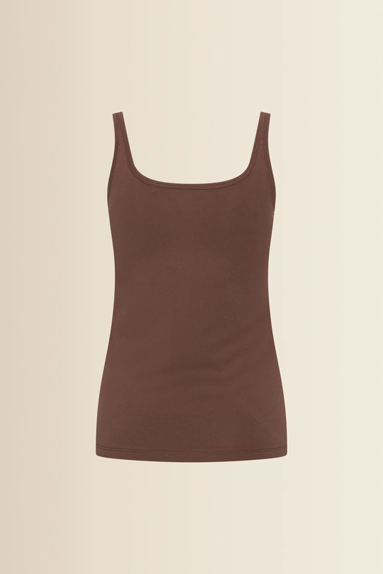 Jersey singlet met ronde hals