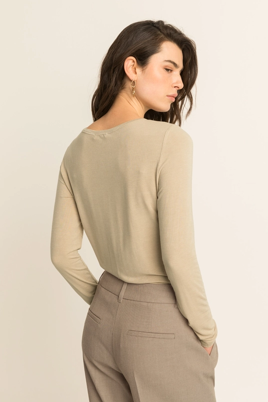 Jersey top met lange mouwen