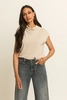 Jersey top met zachte col