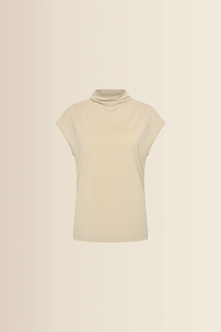 Jersey top met zachte col