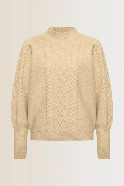 Kabeltrui met ballonmouwen