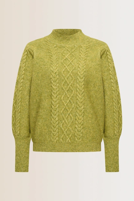 Kabeltrui met ballonmouwen