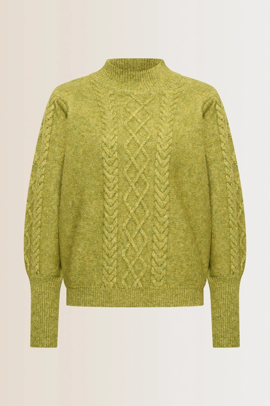 Kabeltrui met ballonmouwen