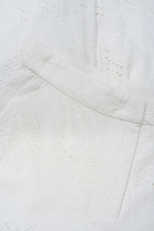 Katoenen broderie broek