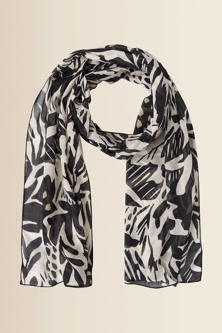 Katoenen shawl met print