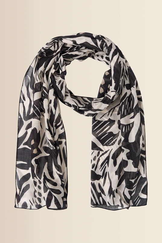 Katoenen shawl met print