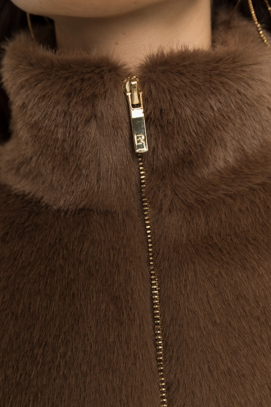 Kort faux fur jack