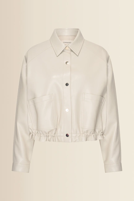 Kort faux leather jack