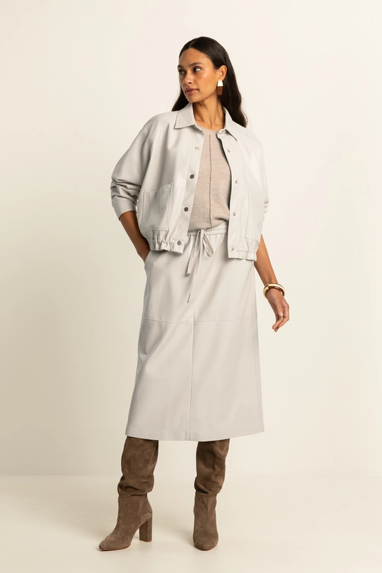 Kort faux leather jack