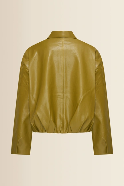 Kort leerlook jack