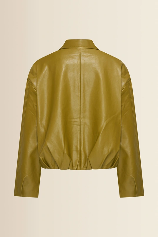 Kort leerlook jack
