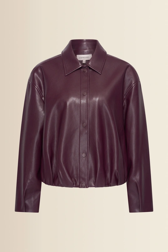 Kort leerlook jack