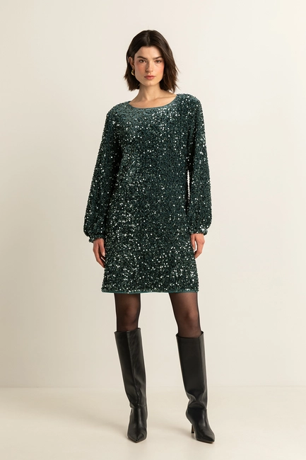 Korte paillettenjurk