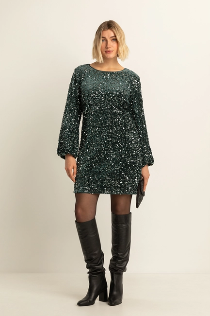 Korte paillettenjurk