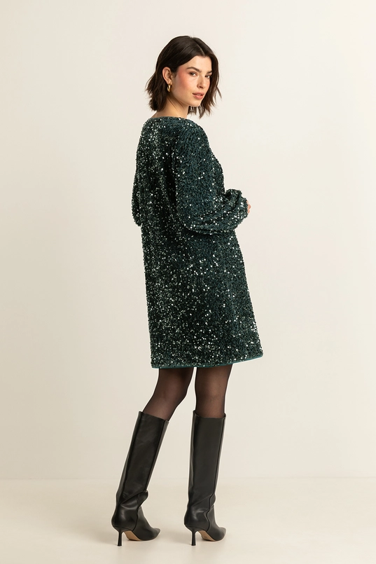 Korte paillettenjurk