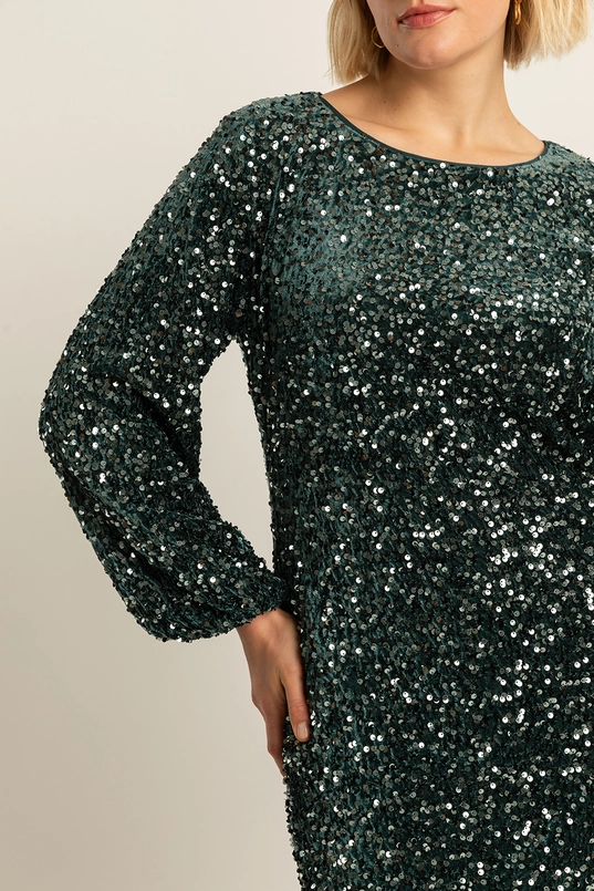 Korte paillettenjurk