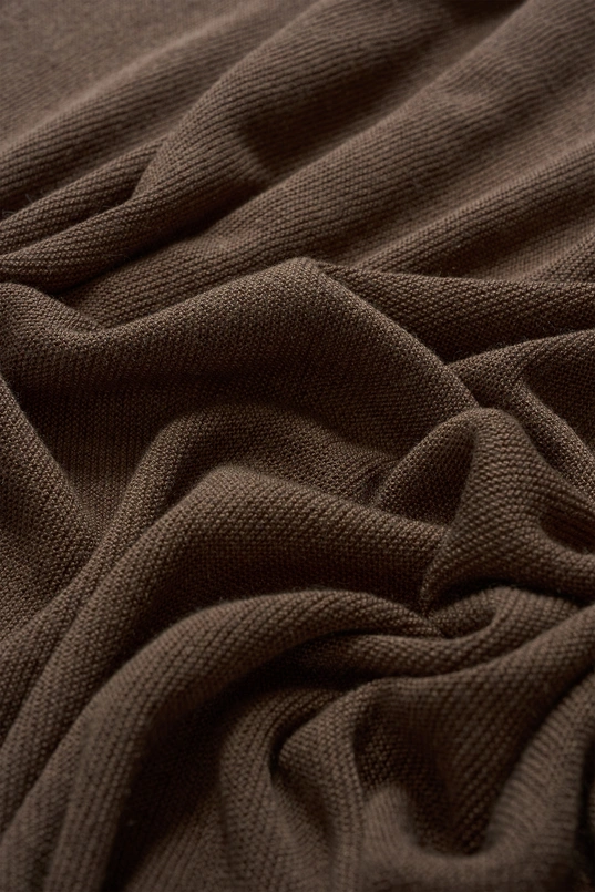Lang fijngebreid vest
