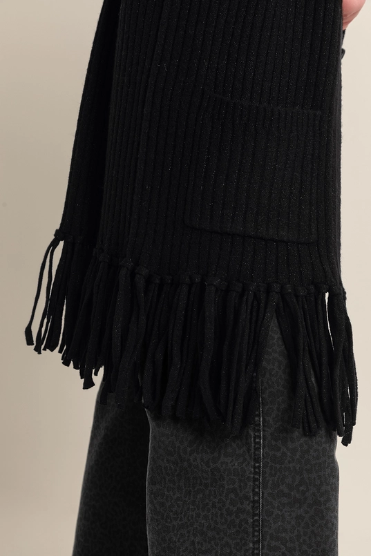 Lang vest met franjes