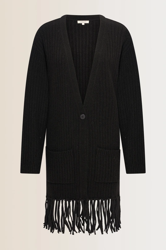 Lang vest met franjes