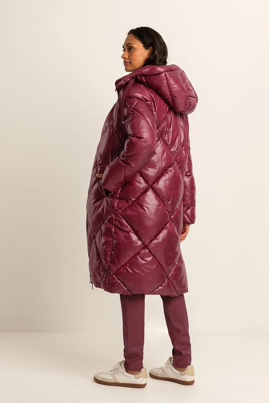 Lange gewatteerde jas