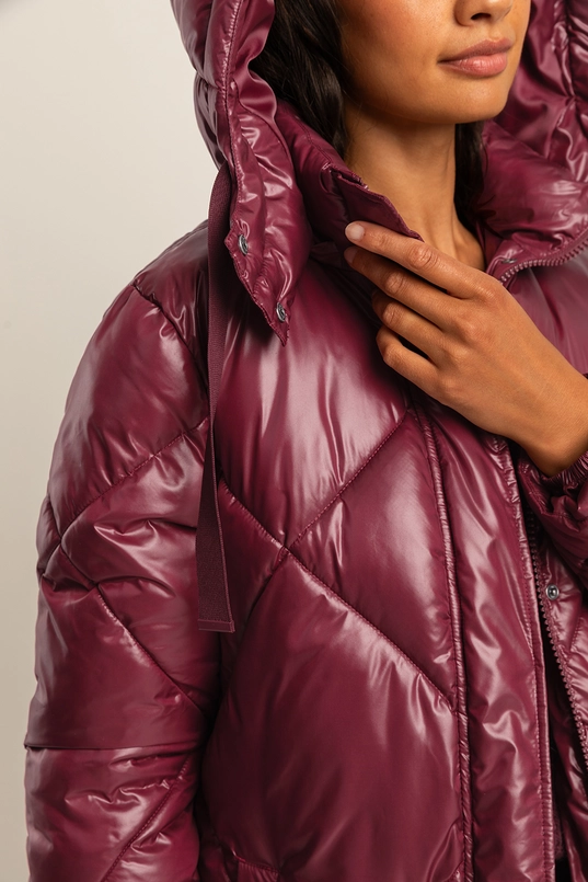 Lange gewatteerde jas