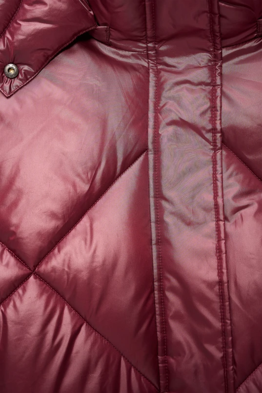 Lange gewatteerde jas