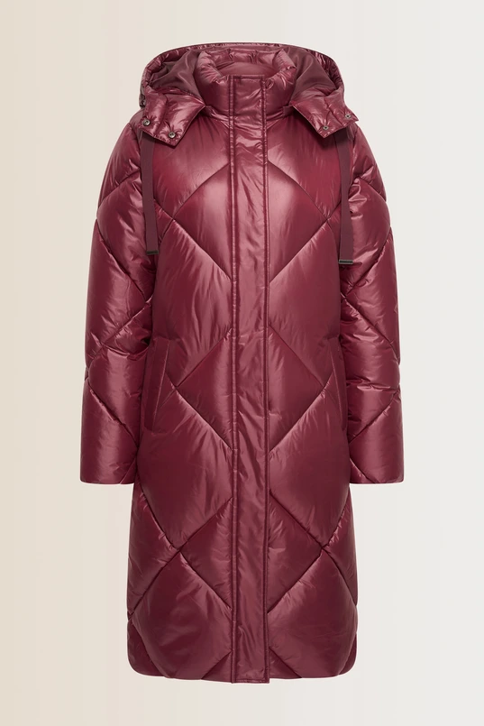 Lange gewatteerde jas