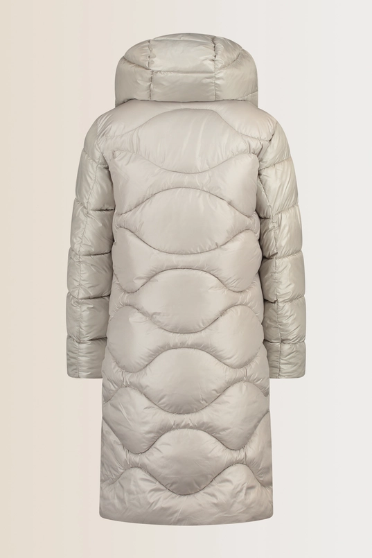 Lange gewatteerde jas