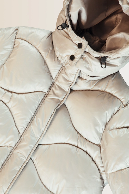 Lange gewatteerde jas