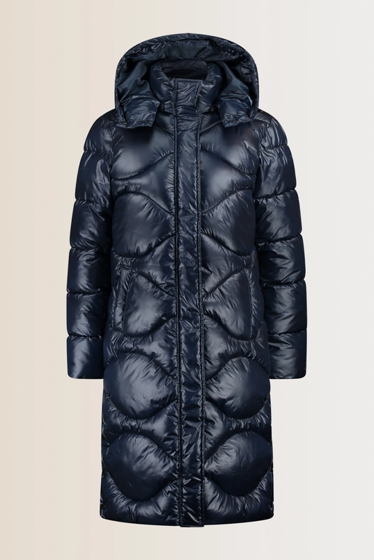 Lange gewatteerde jas