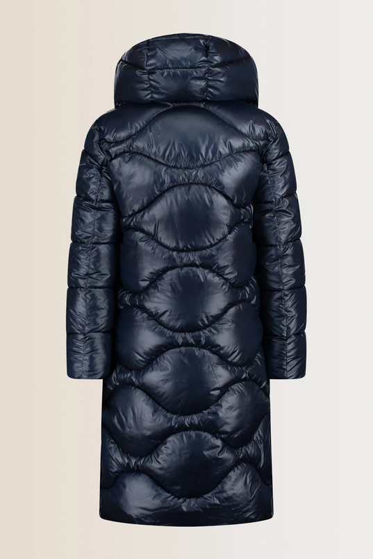 Lange gewatteerde jas