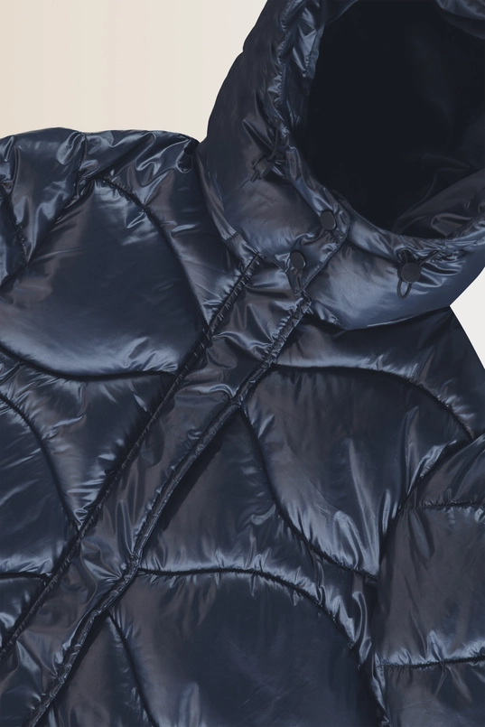 Lange gewatteerde jas