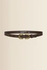 Leren riem met goudkleurige gesp