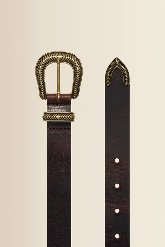Leren western riem