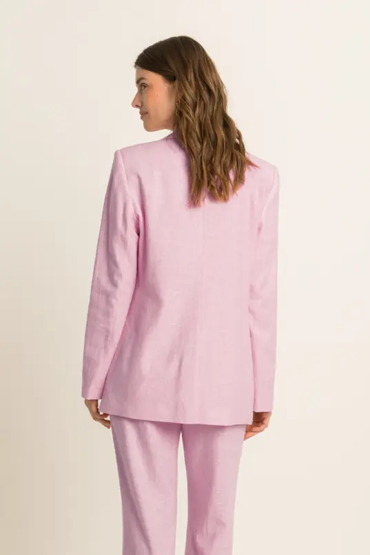 Linnen-mix blazer