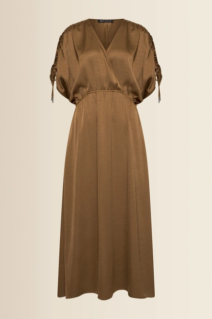 Midi-jurk met V-hals