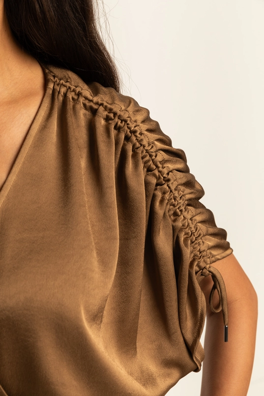 Midi-jurk met V-hals