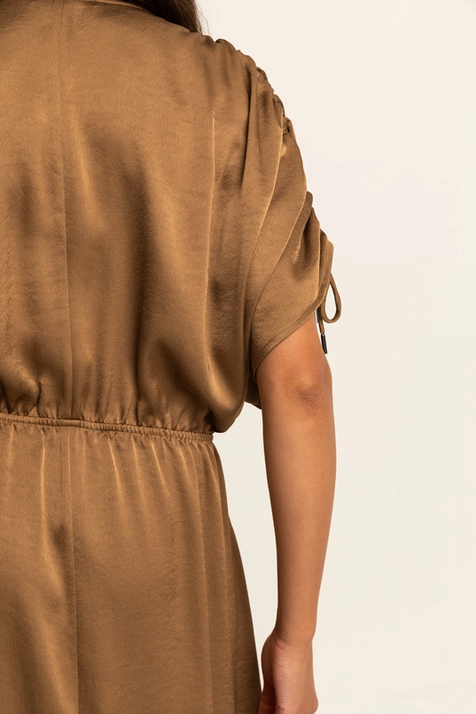 Midi-jurk met V-hals