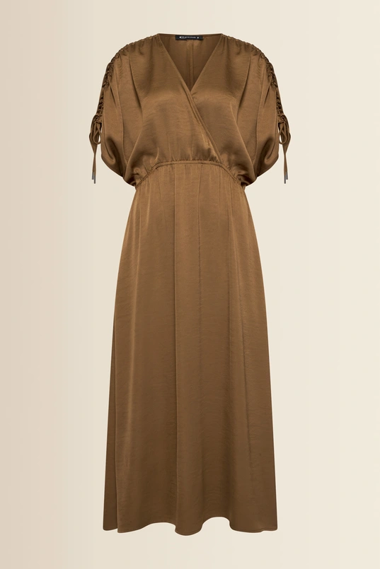 Midi-jurk met V-hals