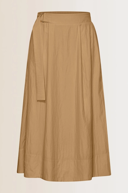 Midi-rok met ceintuur