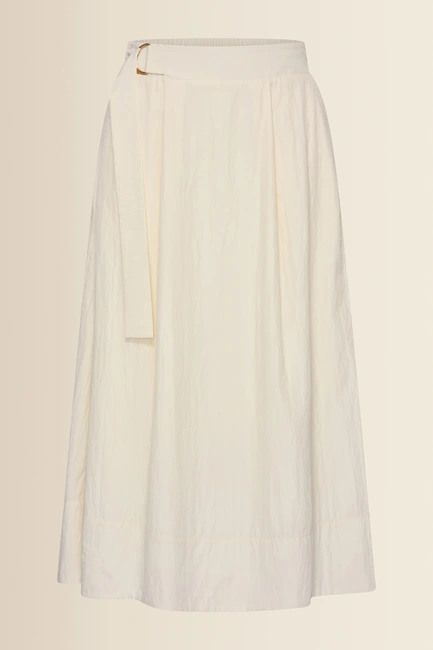 Midi-rok met ceintuur