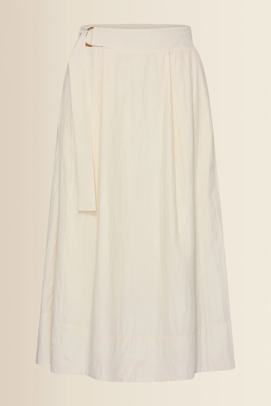 Midi-rok met ceintuur