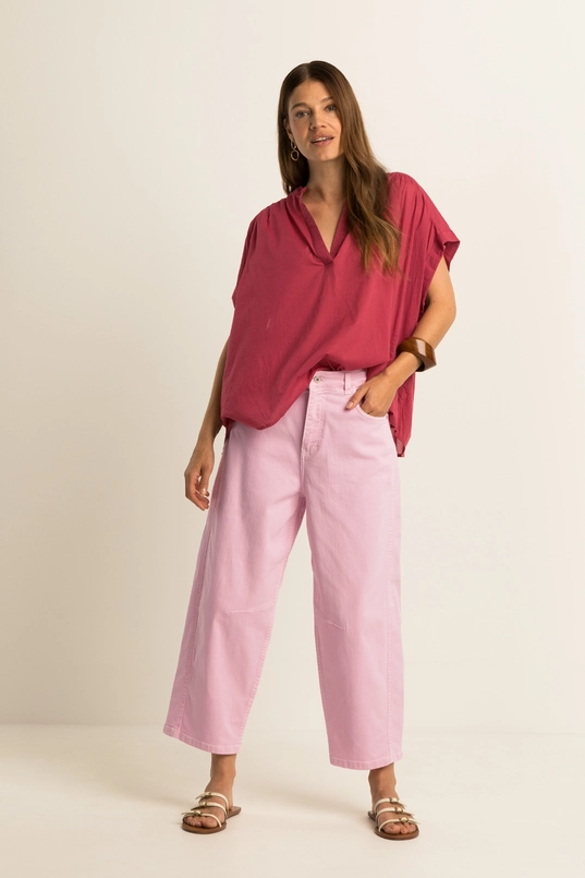 Mouwloze katoenen blouse