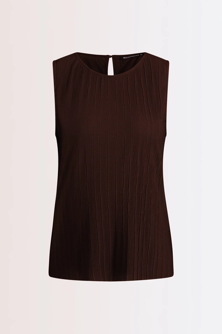 Mouwloze plissé top
