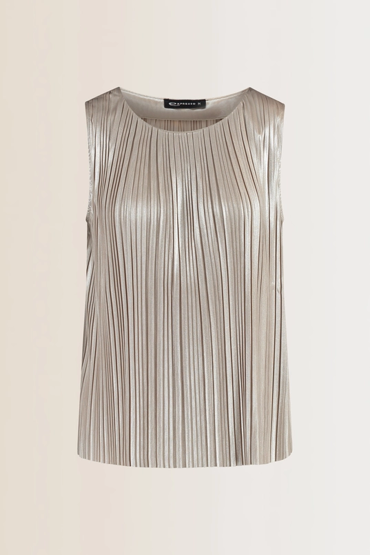 Mouwloze Plissé top