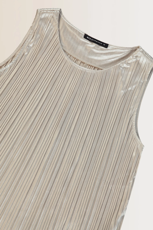 Mouwloze Plissé top