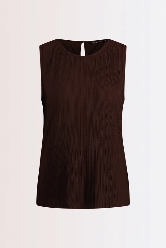 Mouwloze plissé top